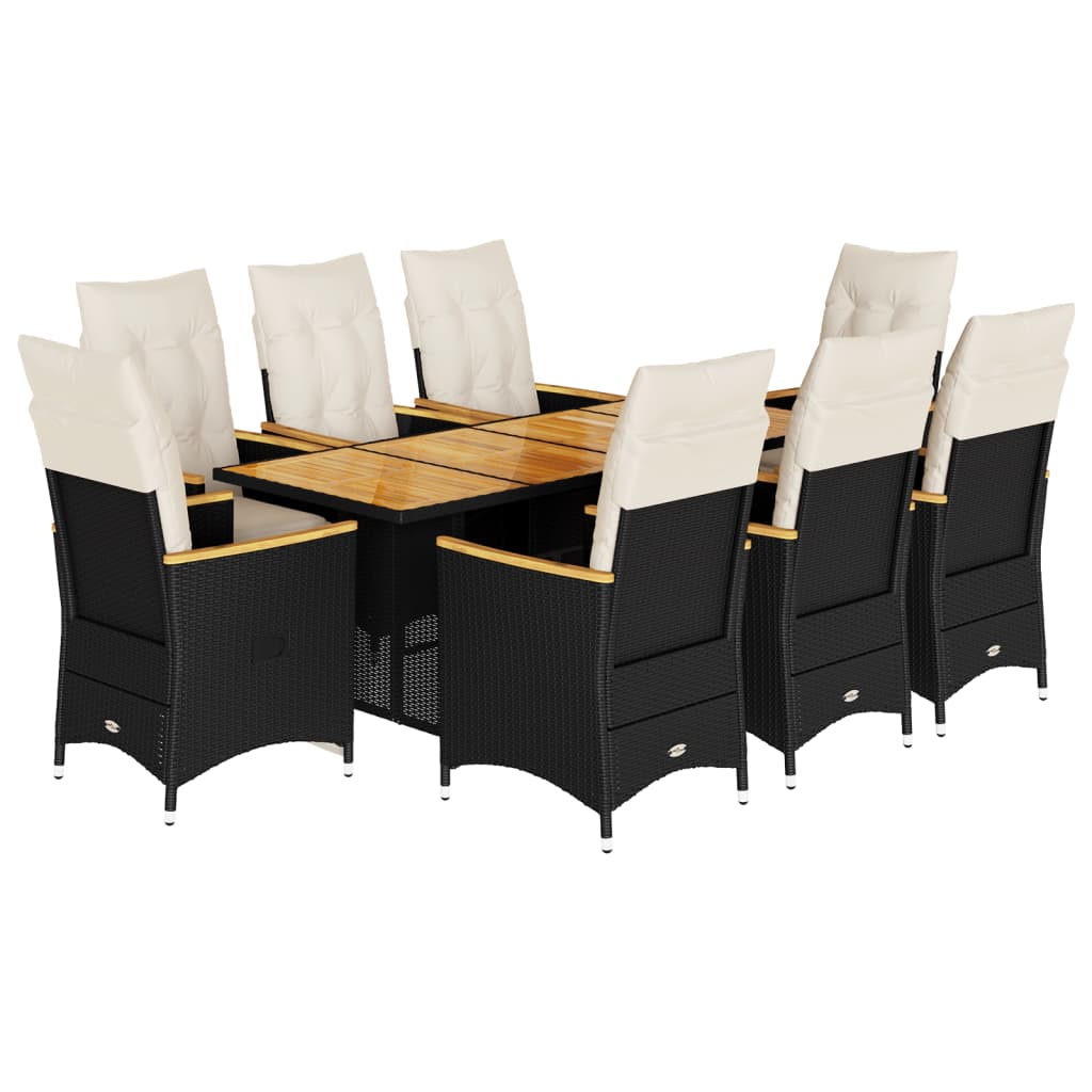 Bistro Set Black and Cream White