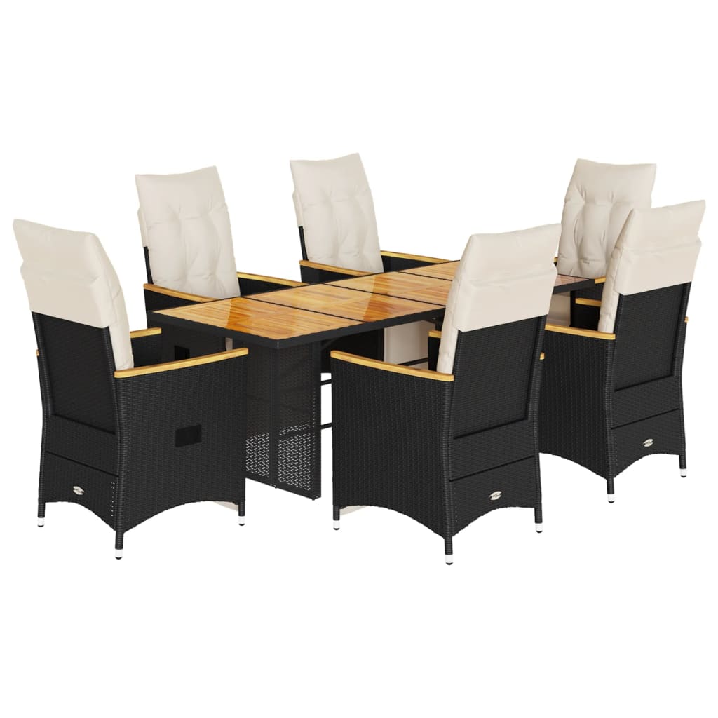Bistro Set Black, Cream White