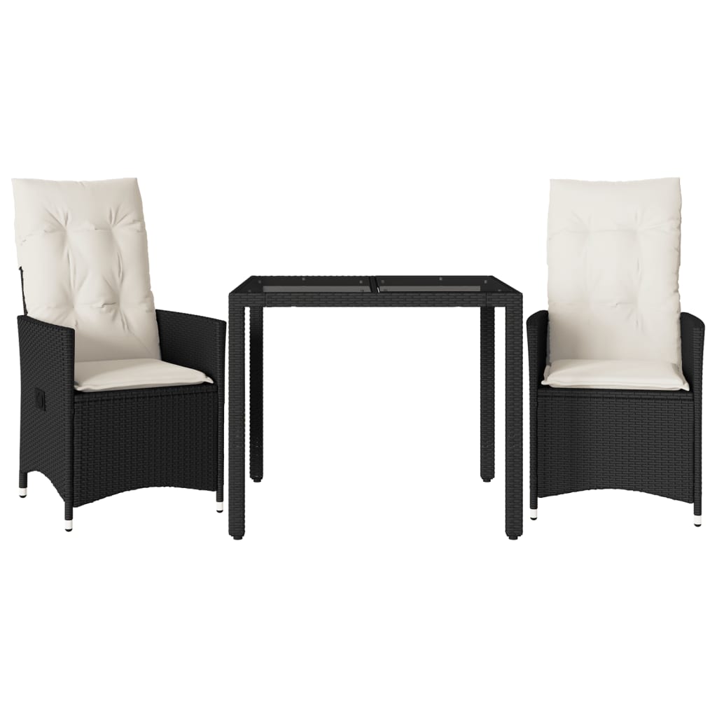Bistro Set Black, Cream White