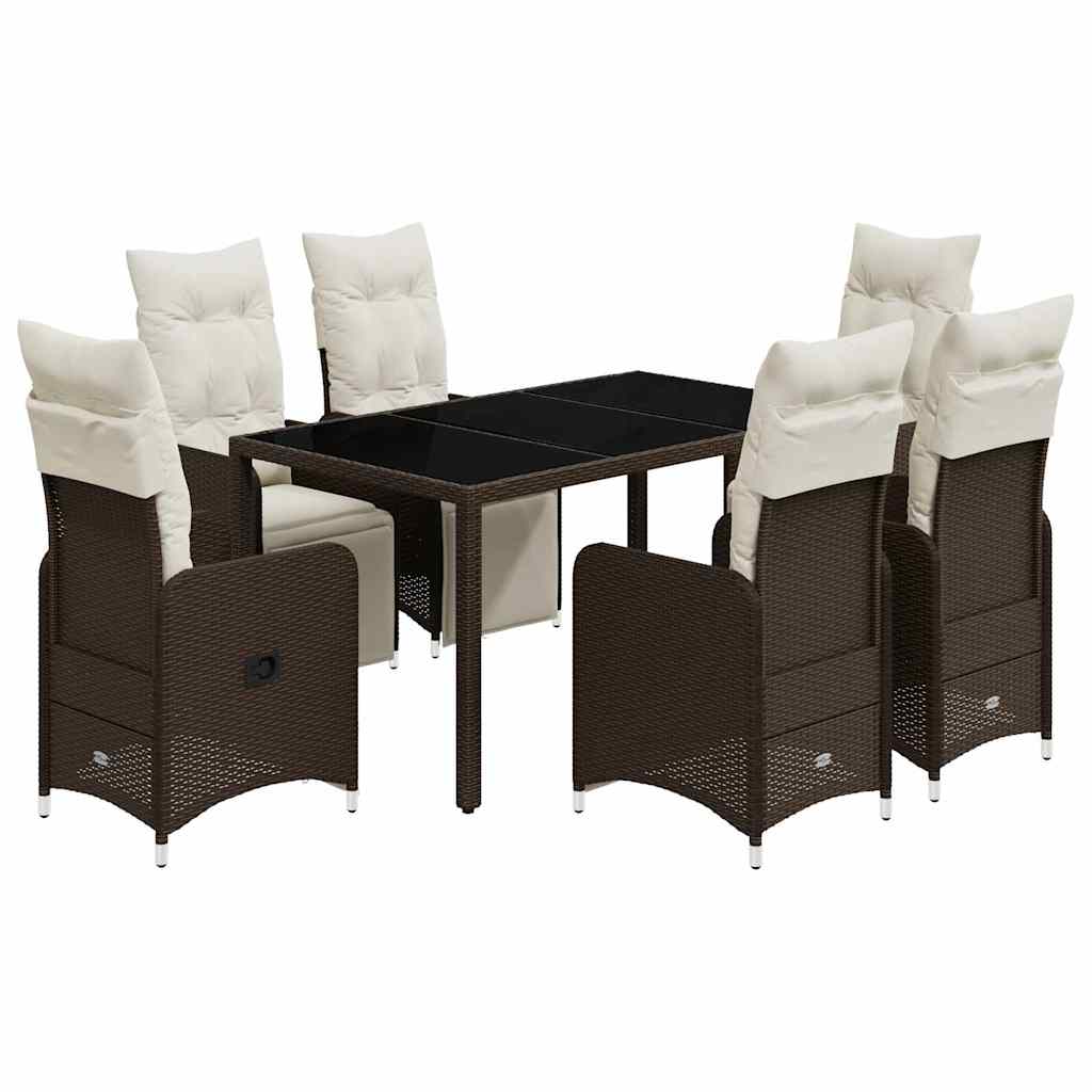 Bistro Set Brown, Cream White