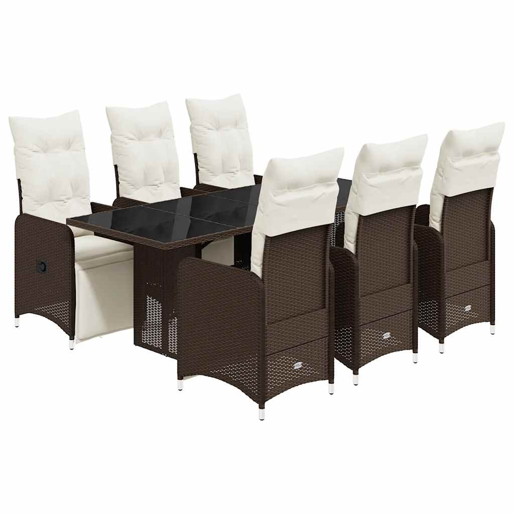 Bistro Set Brown, Cream White