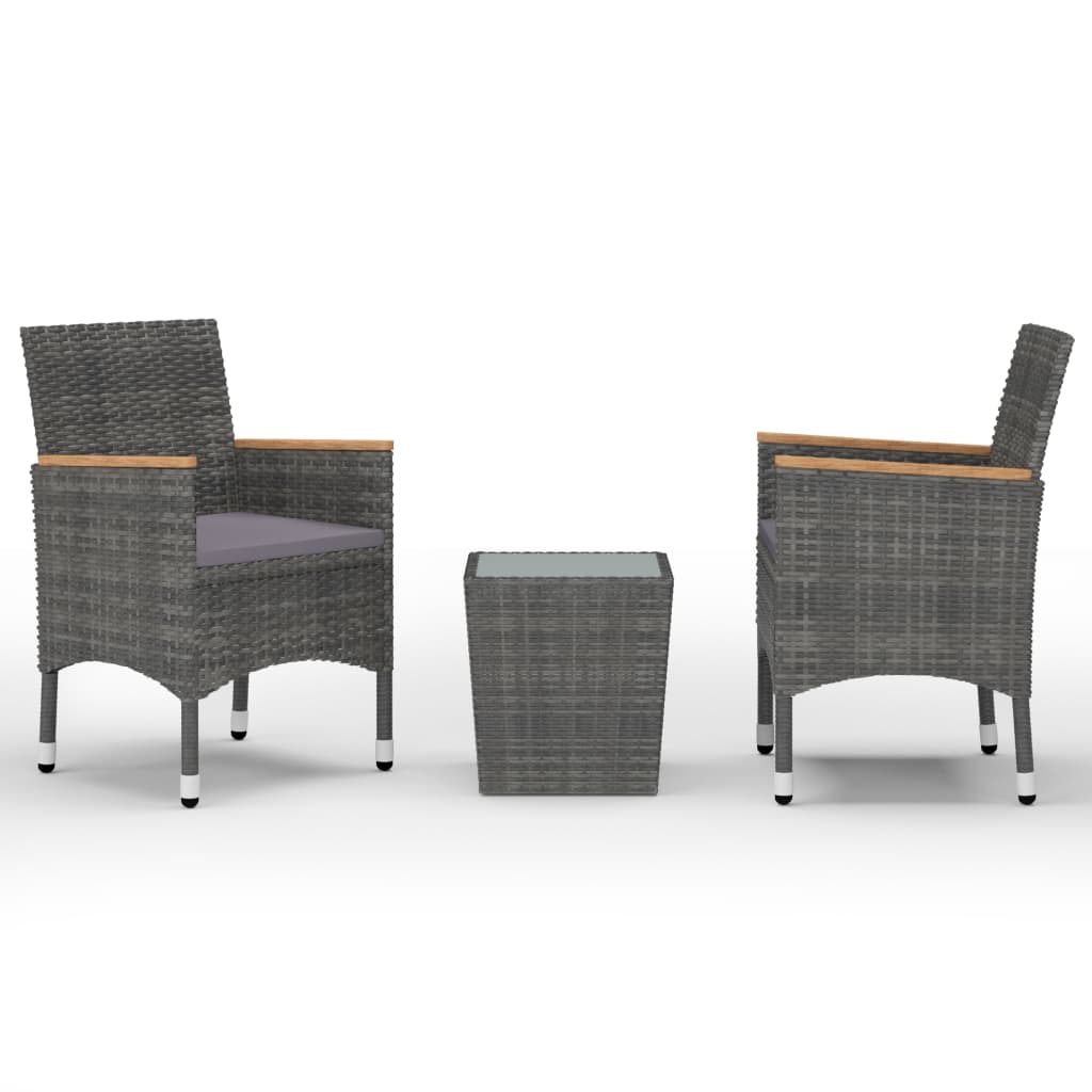 Bistro Set Gray, Dark Gray