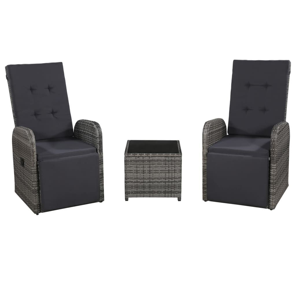 Bistro Set Grey, Dark Grey