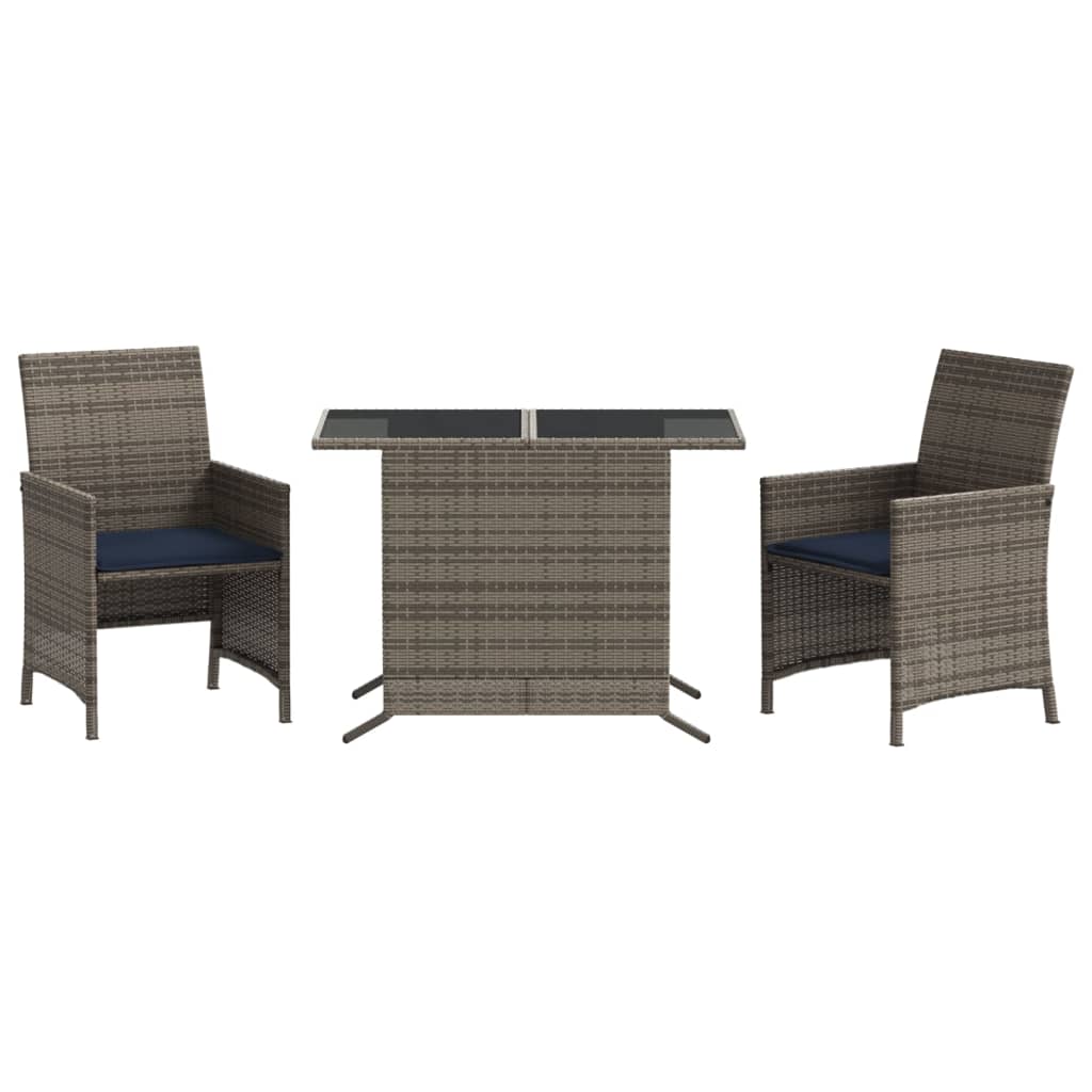 Bistro Set Grey, Navy Blue