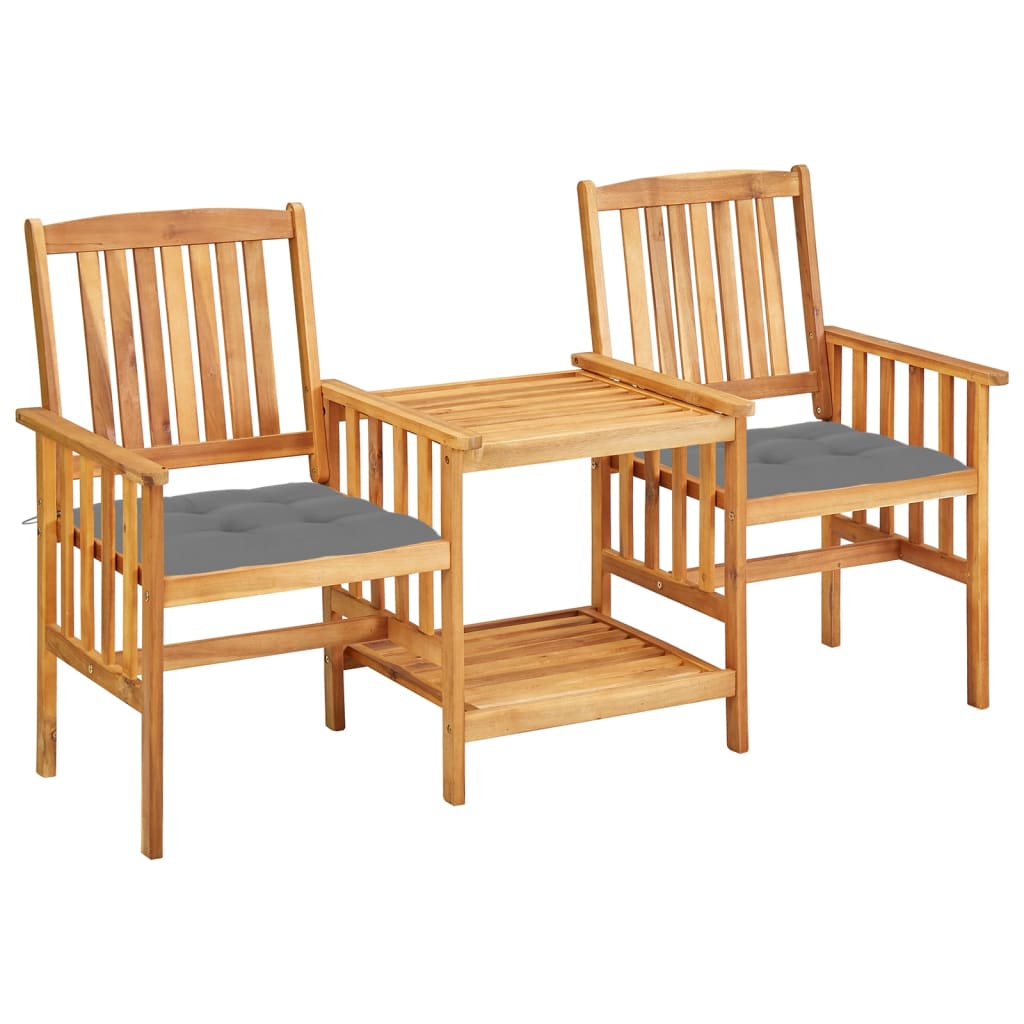 Bistro Set Natural wood Solid acacia wood Medium Durable