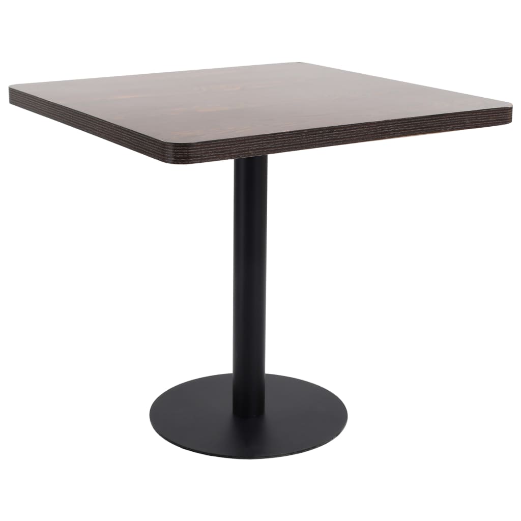 Bistro Table Dark brown and black MDF Medium Simplistic