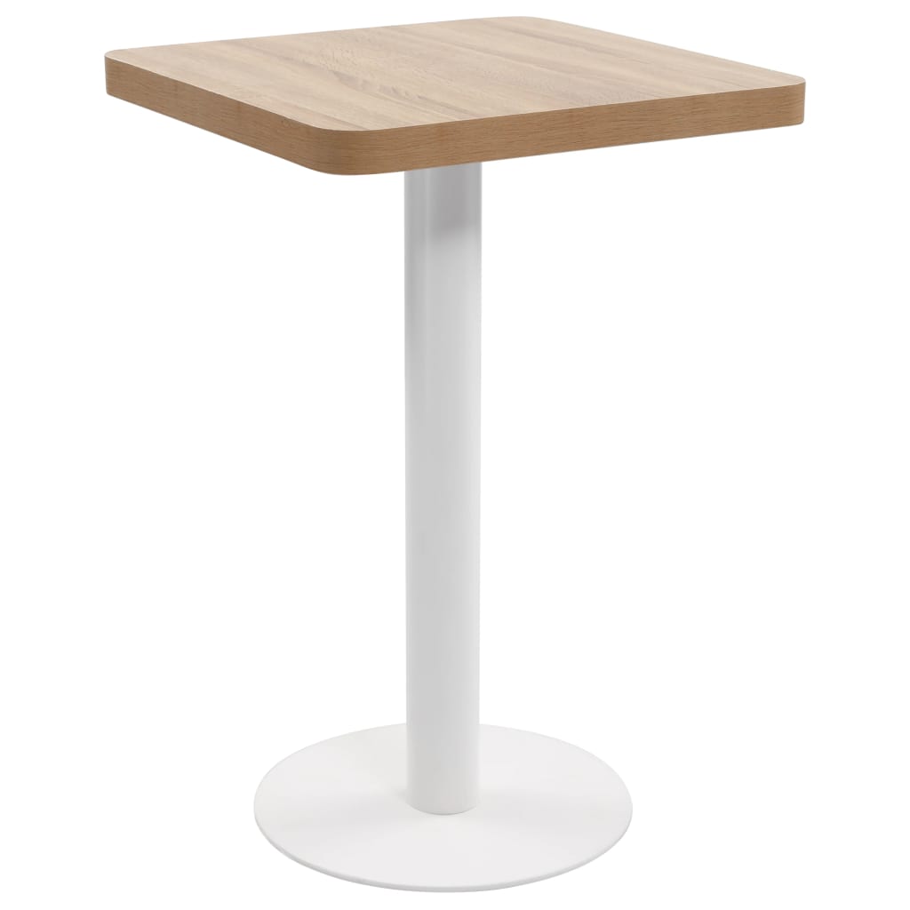 Bistro Table Light Brown and White MDF 19.7 x 19.7 in