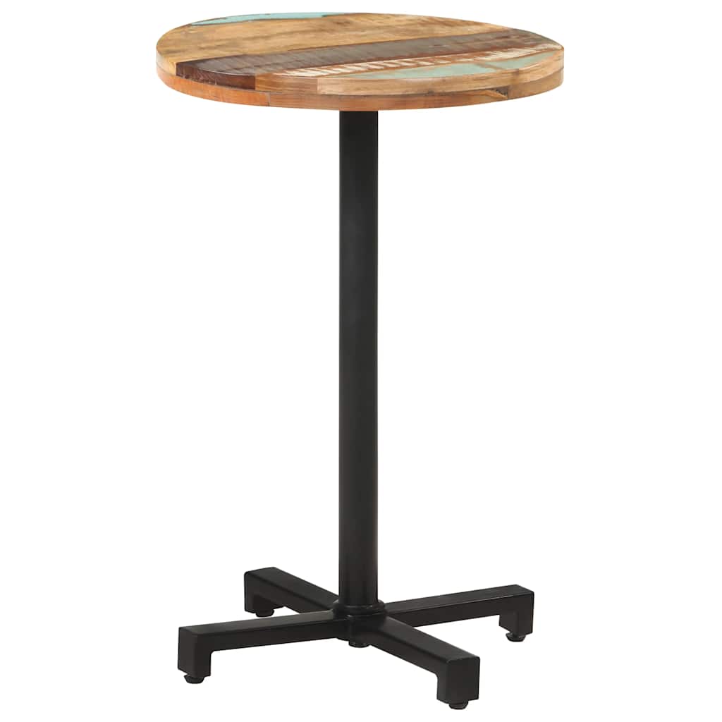 Bistro Table Mixed Reclaimed wood and iron Compact Durable