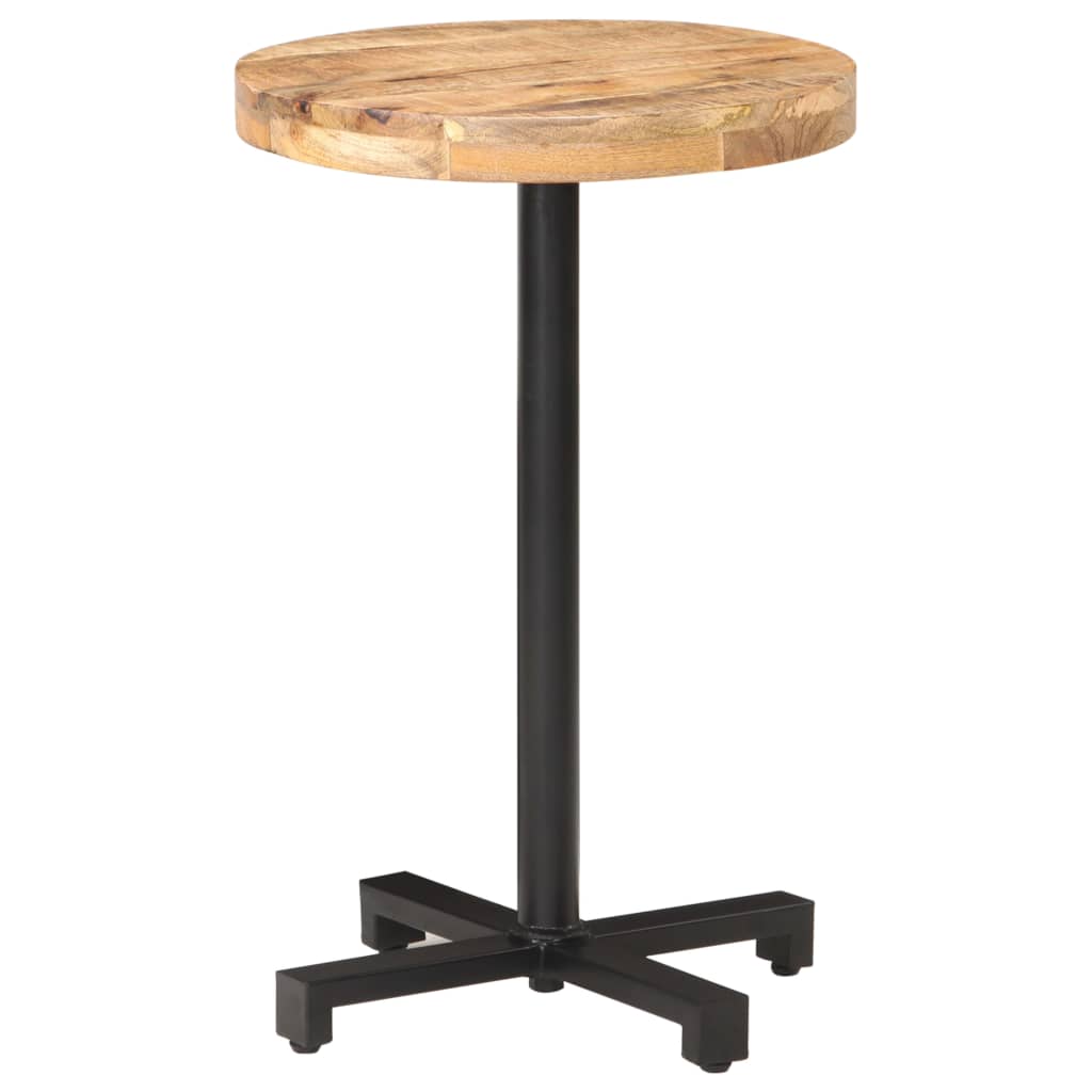 Bistro Table Natural Wood Rough Mango Wood Small Durable