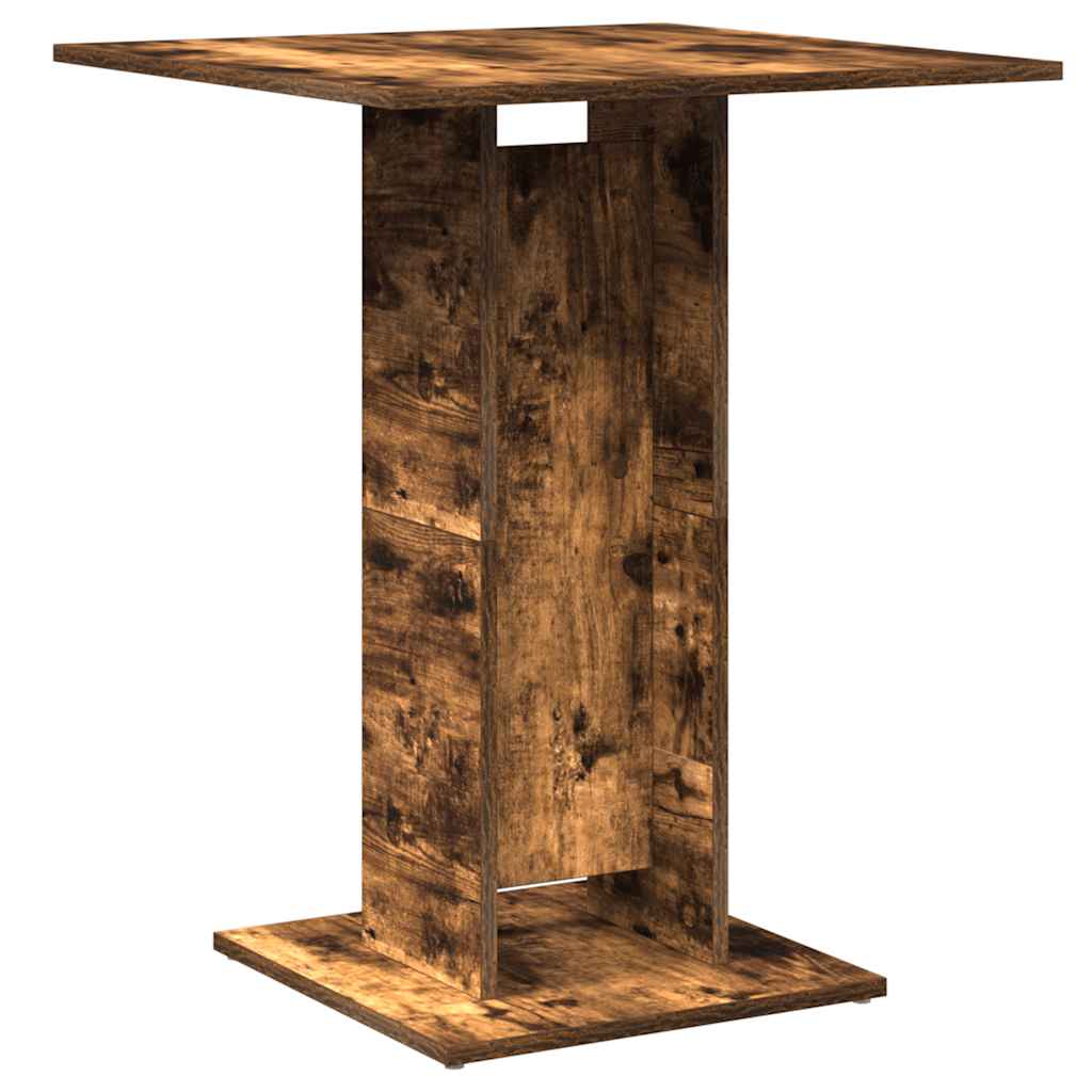 Bistro Table Smoked Oak Engineered Wood Small Bistro Table