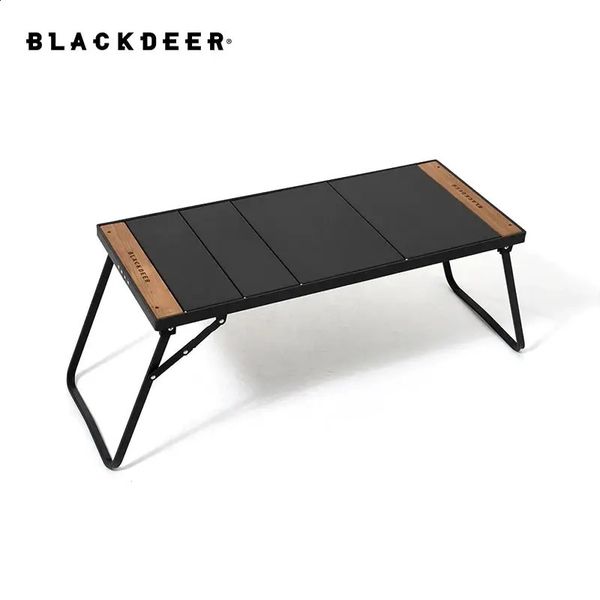 BLACKDEER Camping IGT Folding Table Aluminum Alloy Table Multi functional Portable Barbecue Wooden Table Outdoor Picnic Fishing 240925