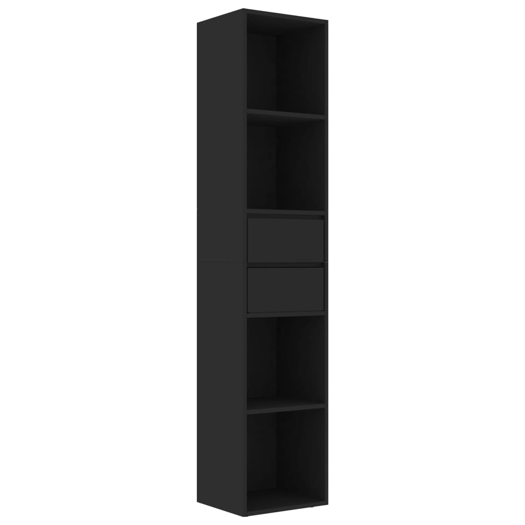 Book Cabinet Black Engineered wood Medium Book Cabinet