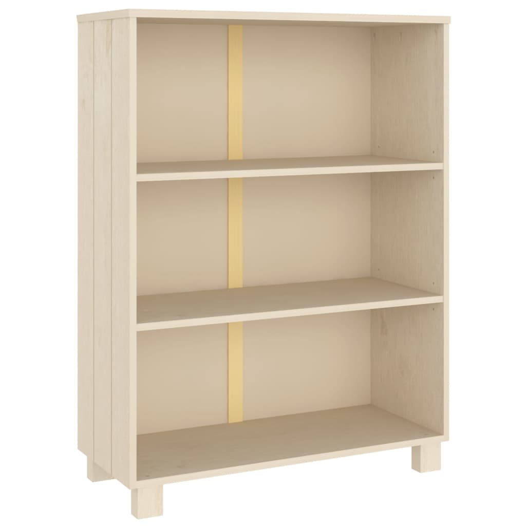 Book Cabinet Honey Brown Solid Pinewood, MDF Medium Book Cabinet