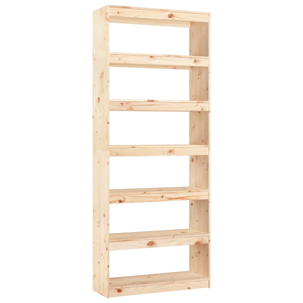 Book Cabinet Natural wood Solid pine wood Large Storage