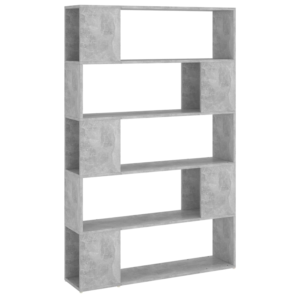 Book Cabinet Room Divider Concrete Grey Engineered Wood Medium
