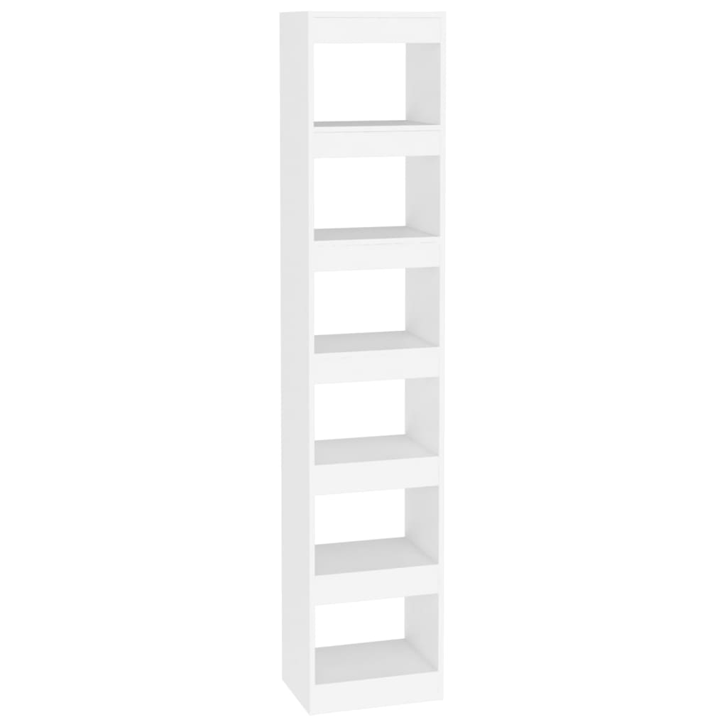Book Cabinet White Engineered Wood 15.7x11.8x77.9 in