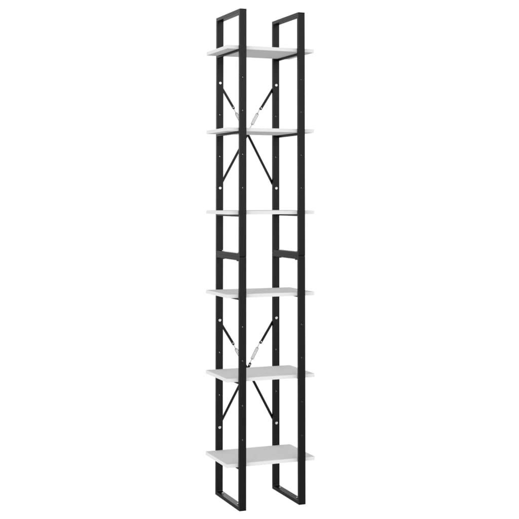 Book Cabinet White Engineered wood, metal Extra tall and narrow