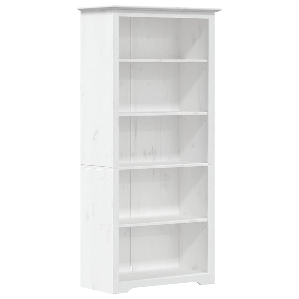 Bookcase White Solid pine wood, engineered wood Large Bookcase