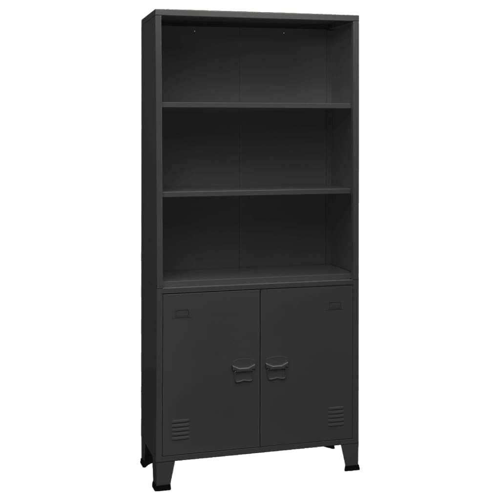 Bookshelf Anthracite Steel 31.5 x 12.6 x 70.9 in