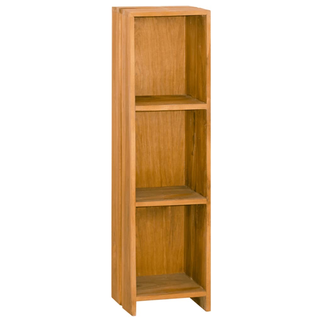 Bookshelf Natural Wood Solid Teak Wood 11.8x11.8x43.3 in