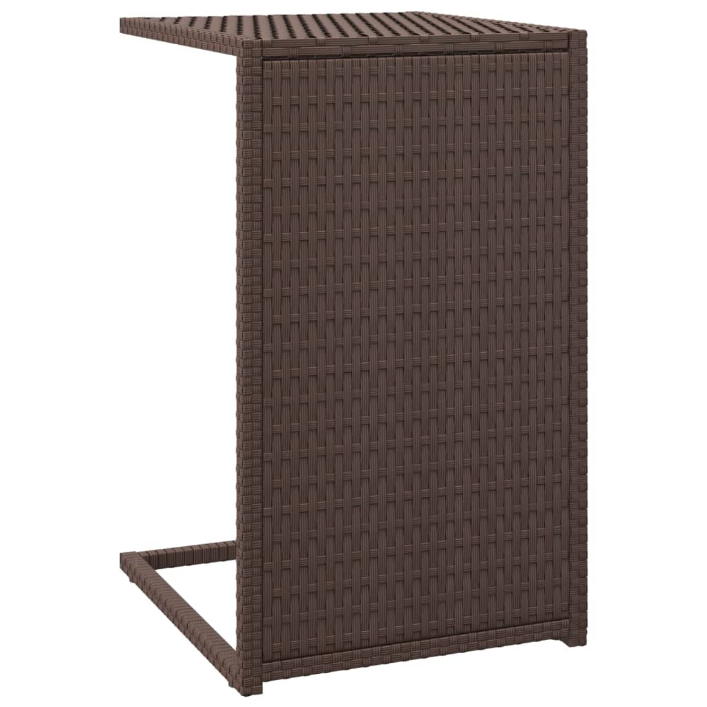 C Table Brown PE rattan 15.7 x 13.8 x 23.6 in Durable C Table