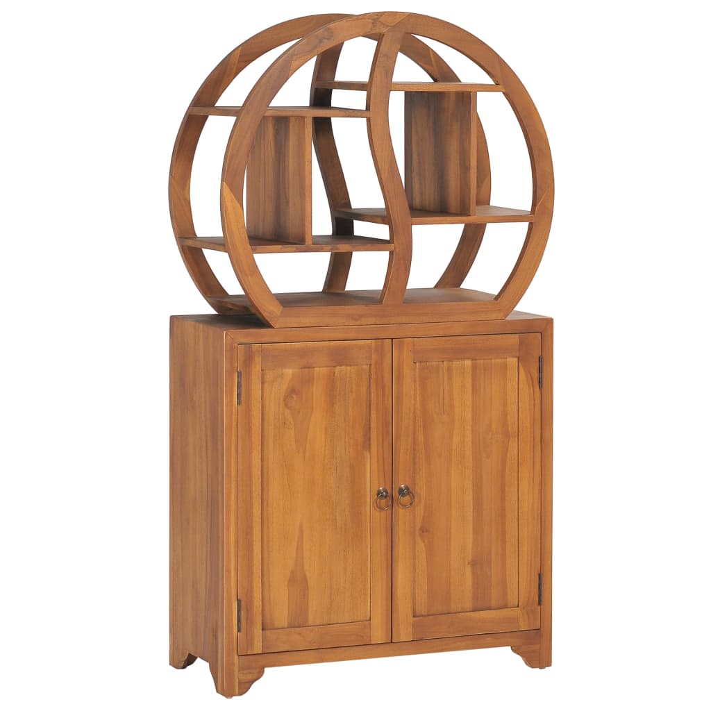 Cabinet With Yin Yang Shelf Natural Teak