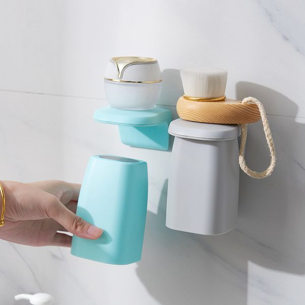 Cartoon bear-themed toothpaste and toothbrush holder for bathroom, a portable travel toothbrush cover cup and organizer
