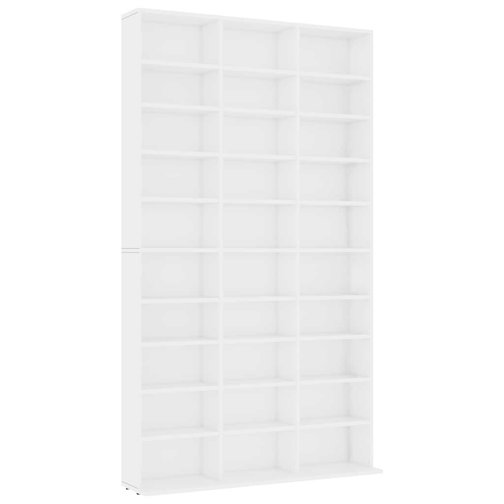 CD Cabinet White Engineered wood 40.2 x 6.3 x 69.9 in CD Cabinet