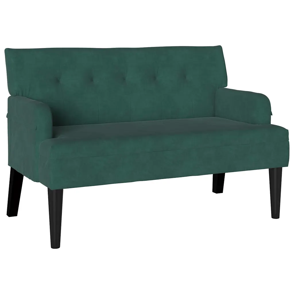 Chesterfield Bench Dark Green 44.09 x 25.79 x 29.53 in Velvet