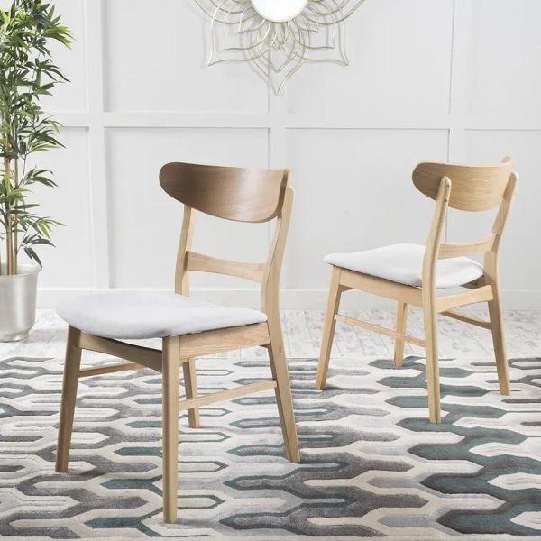 Christopher Knight Home's Idalia Dining Chairs, set of 2 in light beige with oak finish