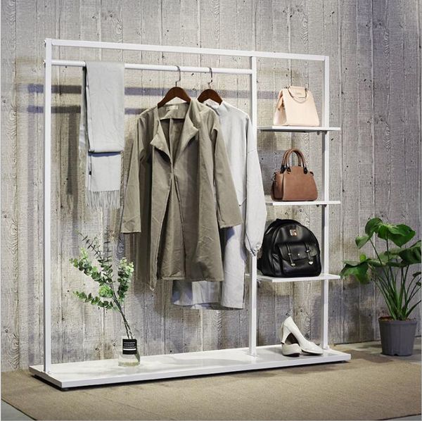 clothing hanger: garment rack for stores and malls  
Iron Landing: metal furniture for commercial spaces  
Commercial Furniture: business-grade furnishings  
Garment Frame: display stand for clothing shops  
Simple hangers: basic clothes hooks  
clothes stores: retail shops for apparel  
shopping malls: large retail complexes  
cloth shop: fabric or clothing store  
display shelves: racks for showcasing merchandise