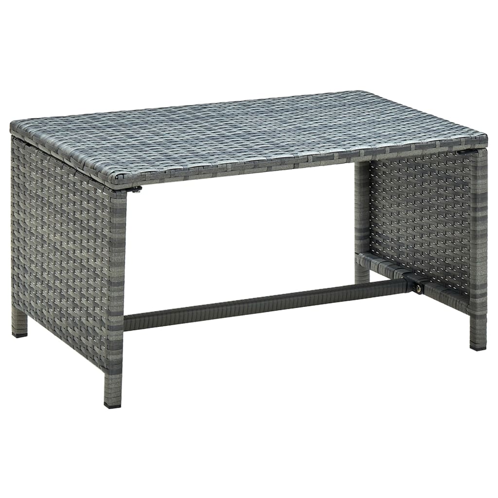 Coffee Table Anthracite Poly Rattan 27.6 x 15.7 x 15.0 in