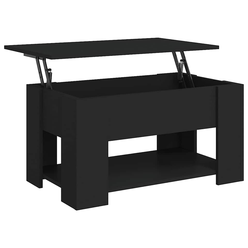 Coffee Table Black Engineered wood Medium Adjustable Armrests