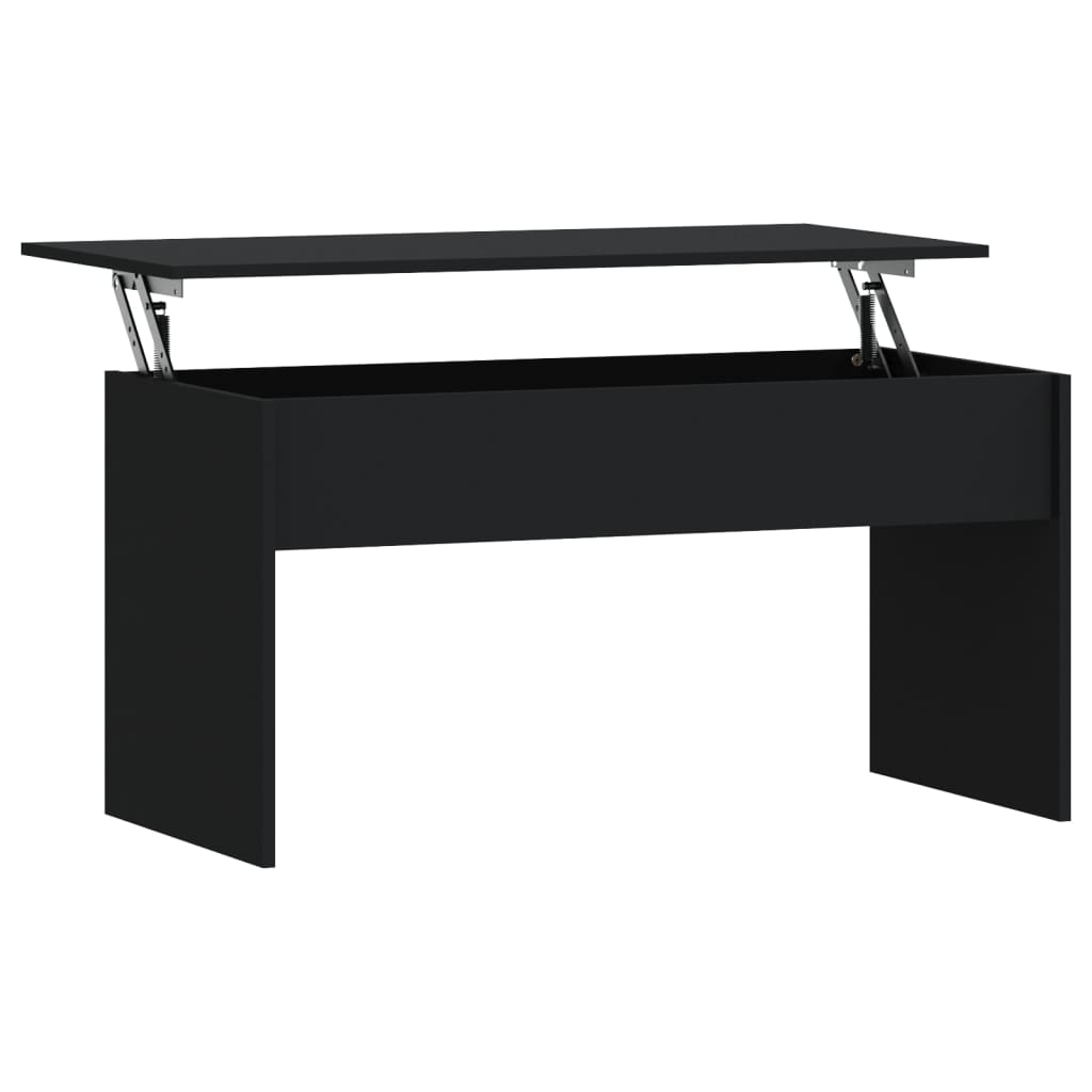 Coffee Table Black Engineered wood Medium Adjustable Armrests