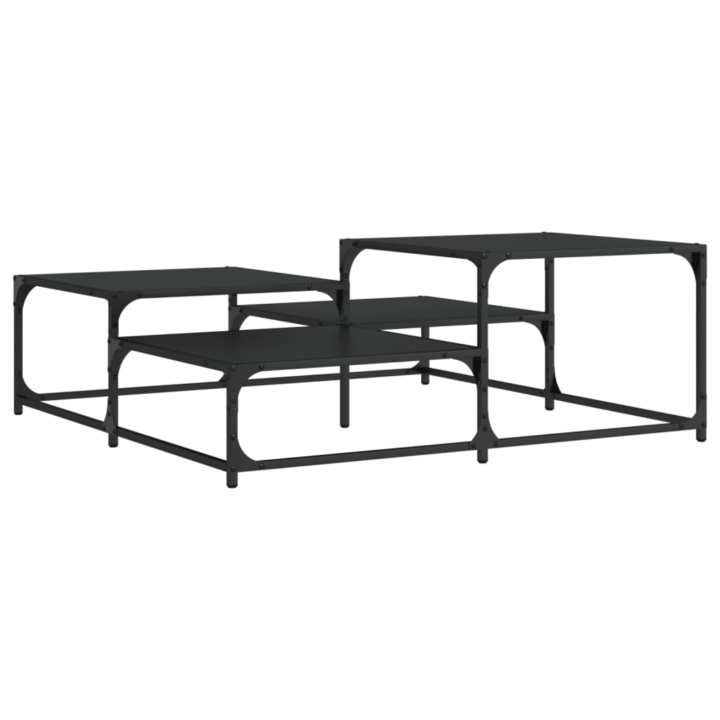 Coffee Table Black Engineered wood Medium Adjustable Feet