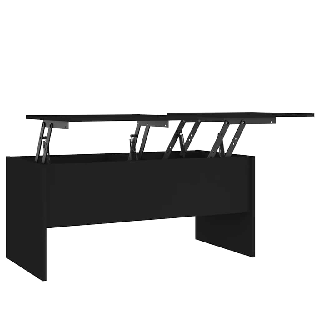 Coffee Table Black Engineered wood Medium Hidden Compartments