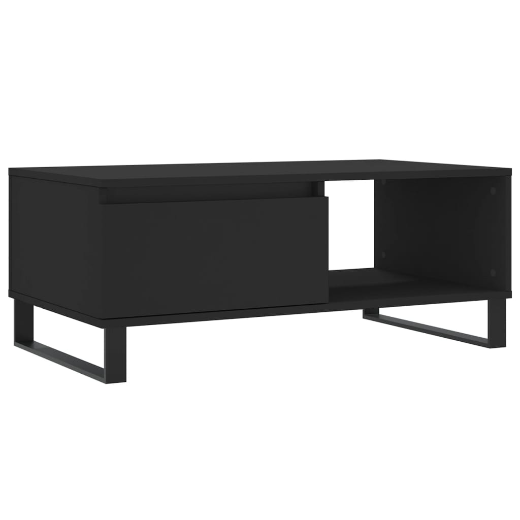 Coffee Table Black Engineered wood Medium Storage Coffee Table