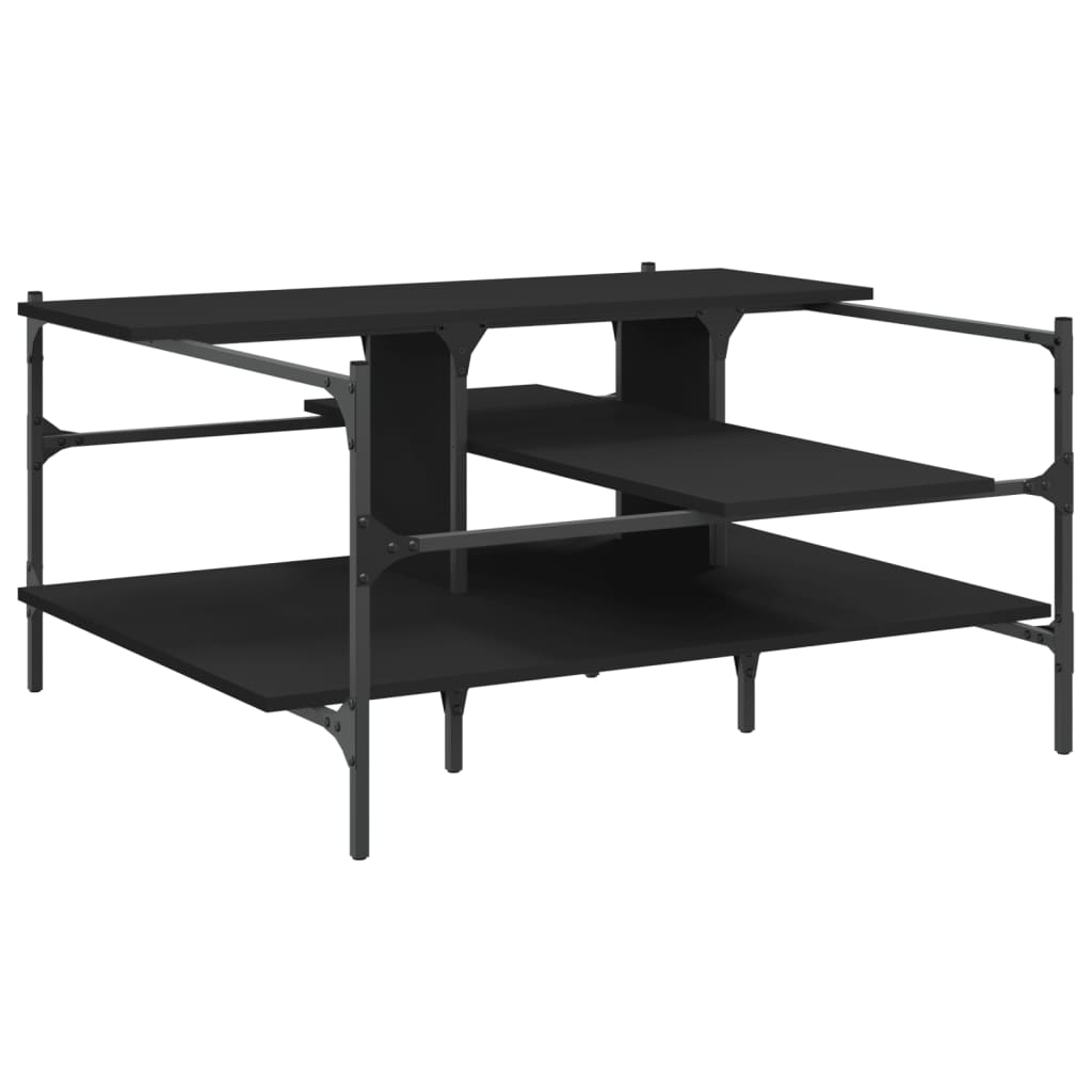 Coffee Table Black Engineered wood, powder-coated steel
