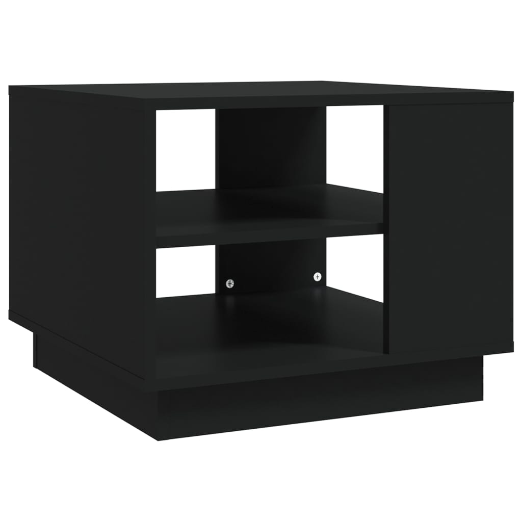 Coffee Table Black Engineered wood Small Coffee Table Square
