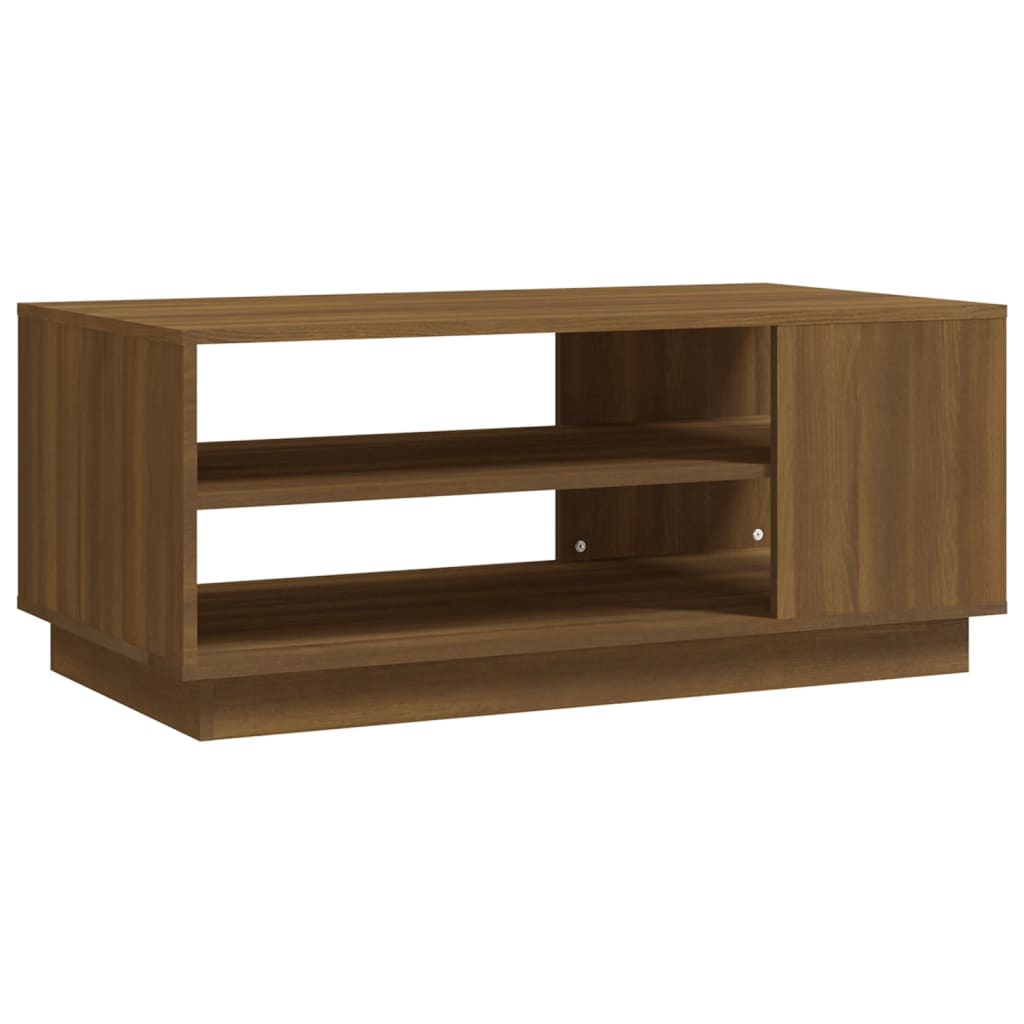 Coffee Table Brown oak Engineered wood 40.2 x 21.7 x 16.9 in