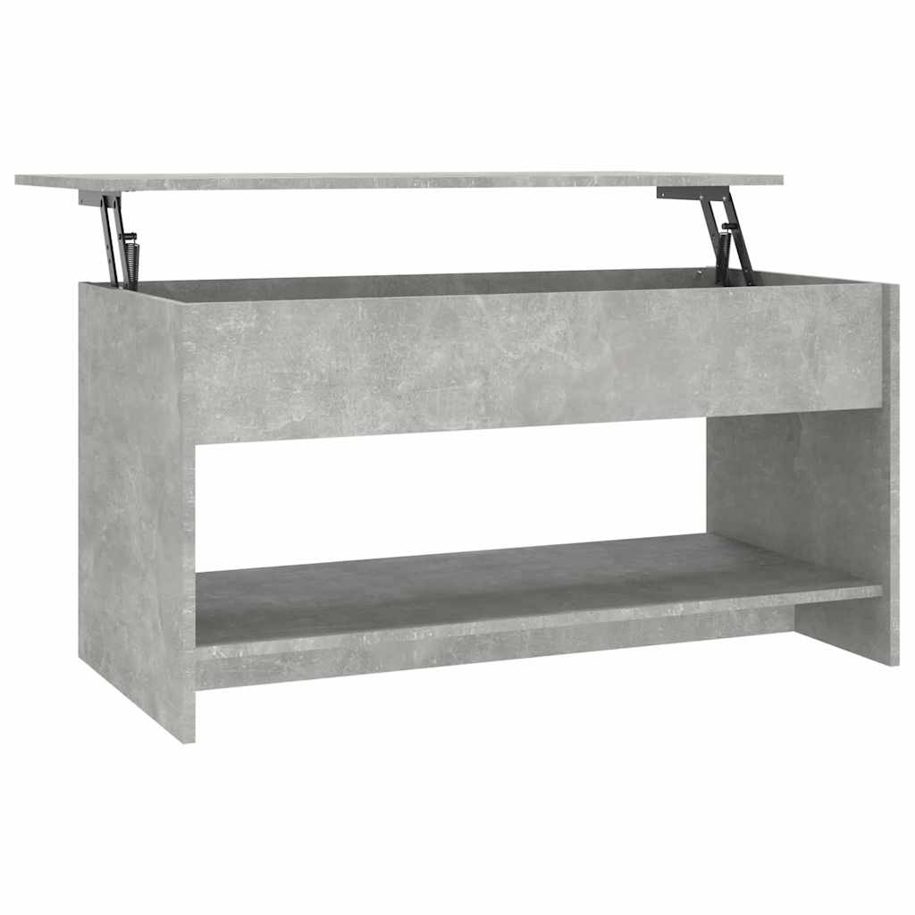 Coffee Table Concrete Grey Engineered Wood Medium