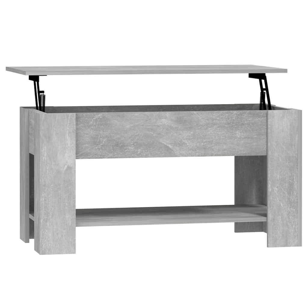 Coffee Table Concrete Grey Engineered Wood Medium