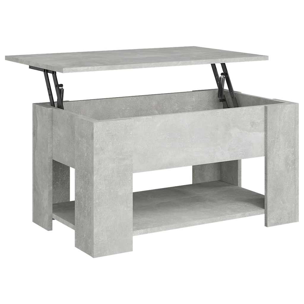 Coffee Table Concrete Grey Engineered Wood Medium Coffee Table