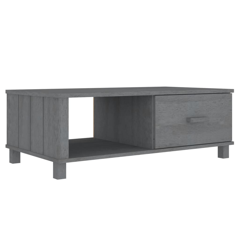 Coffee Table Dark Grey Solid pinewood, MDF 39.4 x 21.7 x 13.8 in