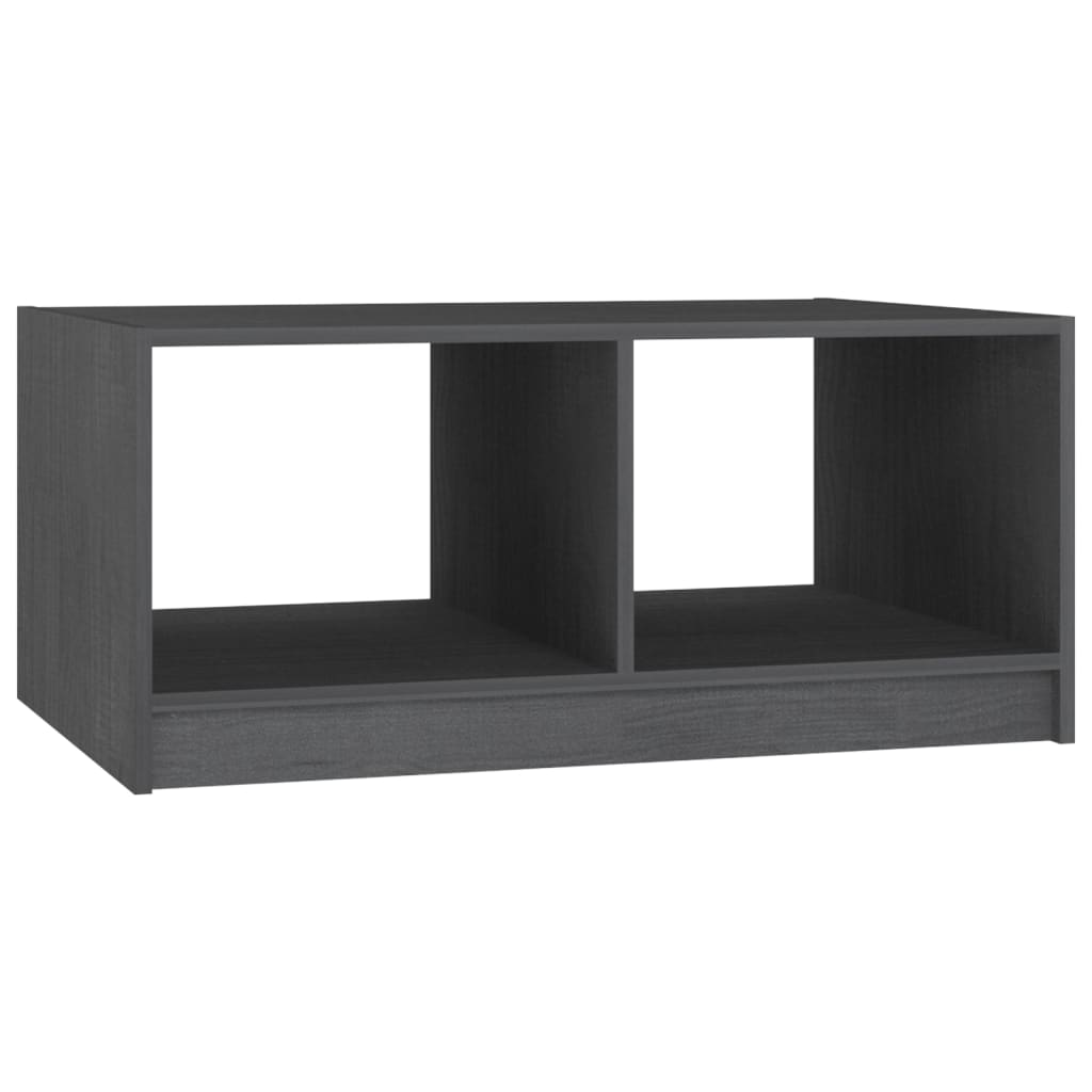 Coffee Table Grey Solid Pinewood Medium Coffee Table