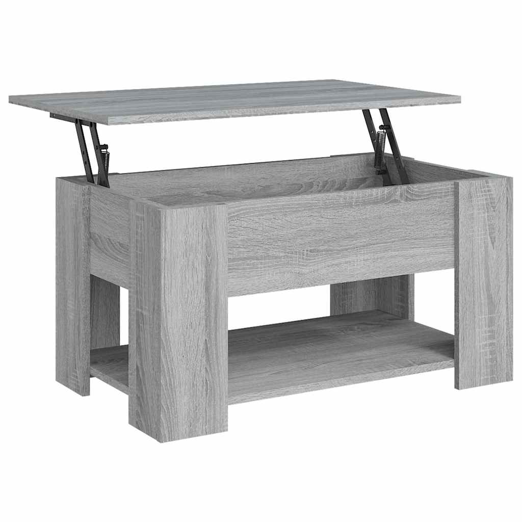 Coffee Table Grey Sonoma Engineered Wood Medium Storage