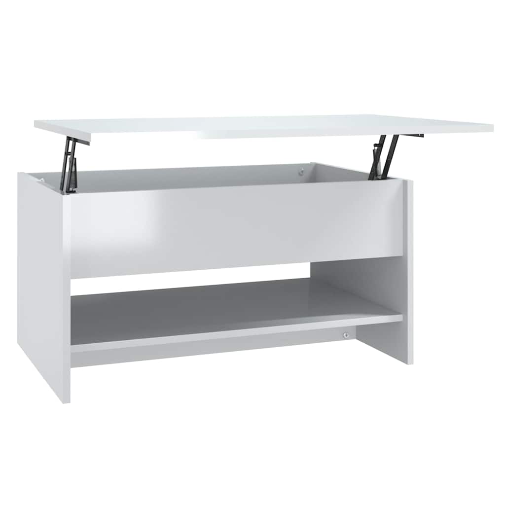 Coffee Table High gloss white Engineered wood 31.5 x 19.7 x 15.7 in
