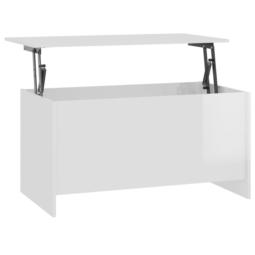 Coffee Table High gloss white Engineered wood 40.2 x 21.9 x 20.7 in