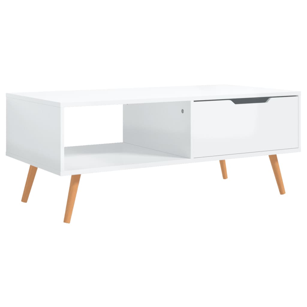 Coffee Table High Gloss White Engineered wood, MDF Medium