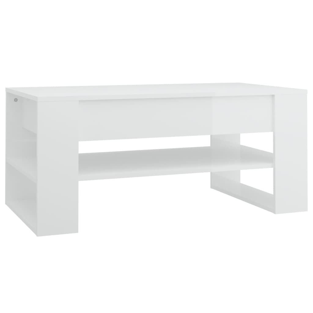 Coffee Table High gloss white Engineered wood Medium Coffee Table
